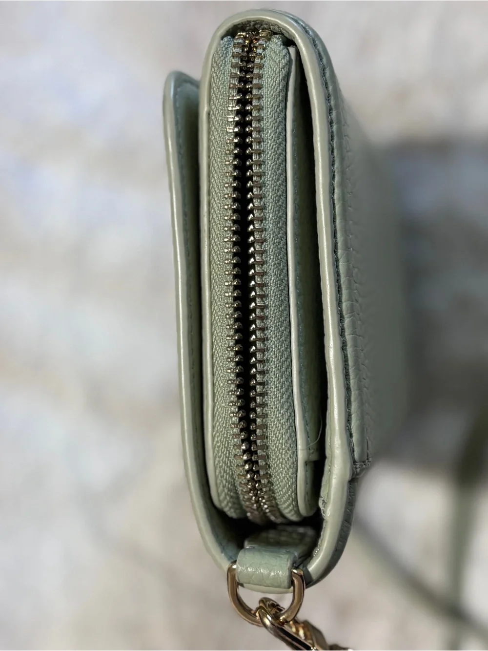 Tory Burch Thea Flat Wallet Cross Body in Garden Sage